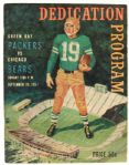 1957 Green Bay Packers Chicago Bears Lambeau Field Dedication Program 