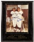 1980s Mickey Mantle Roger Maris New York Yankees Signed M & M Boys 12" x 15" Display (JSA)