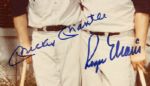 1980's Mickey Mantle Roger Maris New York Yankees Signed M & M Boys 12 x 15 Display (JSA)