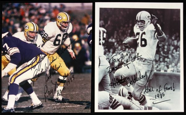 1960s Signed Green Bay Packers Hall of Fame Lot Ray Nitschke Herb Adderley Willie Wood (JSA)
