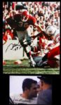 1953-2011 Signed College Football Photos Paterno Elliott Owens Dye - Lot of Seven (JSA) 