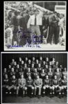 1953-2011 Signed College Football Photos Paterno Elliott Owens Dye - Lot of Seven (JSA) 