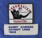 1994 Barry Sanders Detroit Lions Signed Mitchell & Ness High Quality Throwback Jersey (JSA)