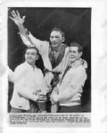 1957 World Championship Victory Carmen Basilio Fight Worn Robe From Middleweight Title Bout vs. Sugar Ray Robinson at Yankees Stadium (MEARS LOA)