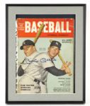 1953 Mickey Mantle New York Yankees Signed 12" x 15" Framed Street & Smith Baseball Pictorial Yearbook (JSA)