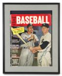 1956 Mickey Mantle New York Yankees Signed 12" x 15" Framed Street & Smiths Baseball Yearbook (JSA)