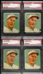 1933 Goudey Goose Goslin #110 Washington Senators PSA Graded Cards - Lot of 4