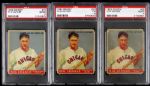 1933 Goudey Kiki Cuyler Chicago Cubs Pittsburgh Pirates #23 PSA Graded Cards - Lot of Three (HOF)
