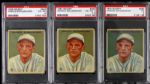 1933 Goudey Harold Schumacher New York Giants #240 Last Card in Set PSA Graded - Lot of Three