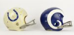 1965-72 Los Angeles Rams Baltimore Colts Rawlings Youth Football Helmet - Lot of 2