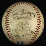 1939 Detroit Tigers Team Signed OAL Harridge Baseball w/ 24 Signatures Including Hank Greenberg, Charlie Gehringer & More *JSA*
