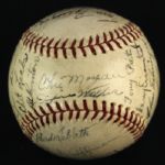 1939 Detroit Tigers Team Signed OAL Harridge Baseball w/ 24 Signatures Including Hank Greenberg, Charlie Gehringer & More *JSA*