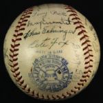 1939 Detroit Tigers Team Signed OAL Harridge Baseball w/ 24 Signatures Including Hank Greenberg, Charlie Gehringer & More *JSA*