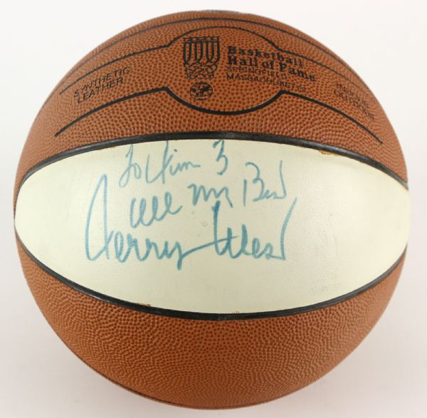 2000s Jerry West Los Angeles Lakers Signed Basketball Hall of Fame Basketball (JSA)