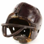 1941-42 Game Worn Leather Football Helmet w/ Facemask & Chin Strap 
