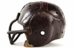 1941-42 Game Worn Leather Football Helmet w/ Facemask & Chin Strap 