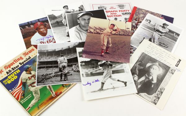 1960s-2000s Baseball & Football Signed Photo & Card Collection - Lot of 70+