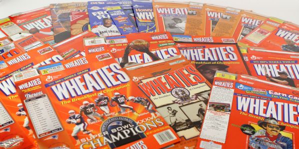 1980s-2000s Baseball Football Basketball Boxing Wheaties Box Collection - Lot of 35