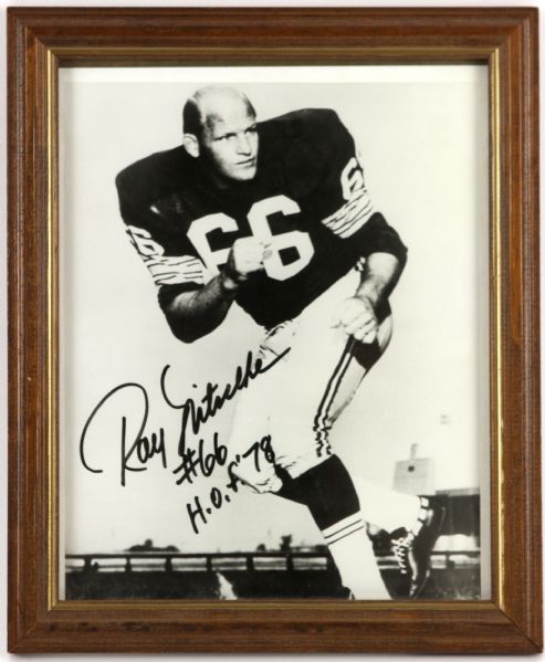 1958-72 Ray Nitschke Green Bay Packers Signed Framed Photo 9 1/2" x 11 1/2" (JSA)