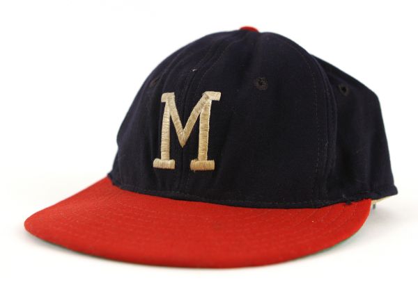 1960 Milwaukee Braves Ken Keltner Old Timers Day Game Worn Baseball Cap (MEARS LOA)
