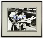 1980s Mickey Mantle Stan Musial Signed 11" x 13" Framed Photo (JSA)