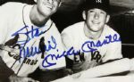 1980's Mickey Mantle Stan Musial Signed 11 x 13 Framed Photo (JSA)
