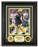 1997 Brett Favre Green Bay Packers Super Bowl XXXI Champions Signed 13" x 16" Display 31/104 (Favre COA)