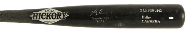 2007 Melky Cabrera New York Yankees Signed Old Hickory Professional Model Game Used Bat (MEARS LOA/JSA)