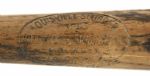 1921-29 Jimmie Zinn Pittsburgh Pirates/Cleveland Indians H&B Louisville Slugger Professional Model Game Used Bat (MEARS LOA) Sidewritten