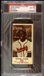 1954 Hank Aaron Johnston Cookies Milwaukee Braves PSA EX-MT 6 (One of Aarons First Cards) 