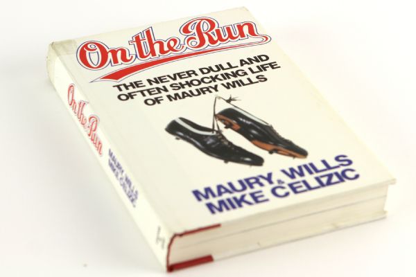 1991 Maury Wills Los Angeles Dodgers Signed On The Run Hardcover Autobiography (JSA)