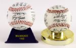 1982/1986 Milwaukee Brewers Boston Red Sox Facsimile Signed Baseball Collection - Lot of 2