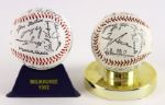 1982/1986 Milwaukee Brewers Boston Red Sox Facsimile Signed Baseball Collection - Lot of 2