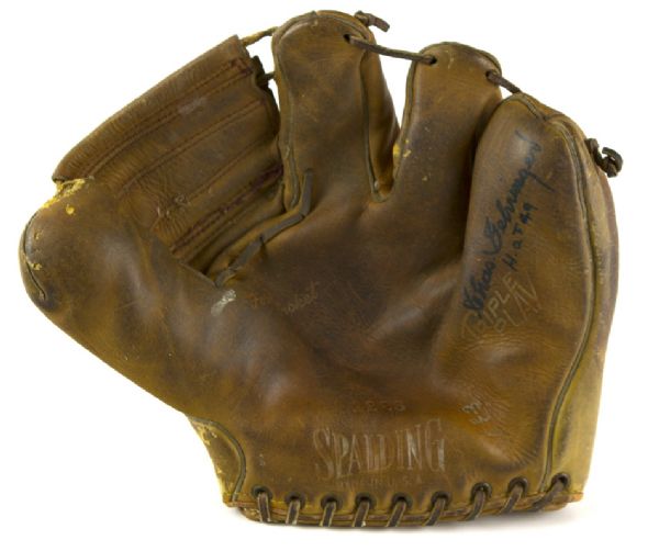 1950s circa Charlie Gehringer Detroit Tigers Signed Spalding Fielders Mitt HOF (JSA)