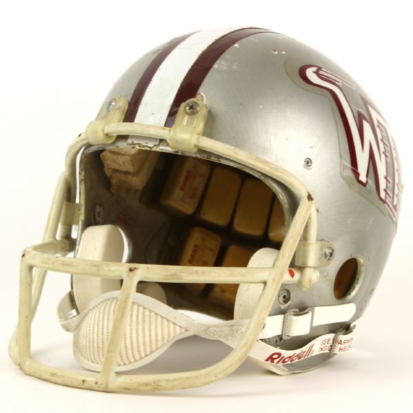 1985 West Texas State Buffaloes Game Worn Football Helmet (MEARS LOA)