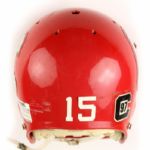 1987 circa Cornell Big Red #15 Game Worn Football Helmet (MEARS LOA)