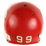 1986-87 Cornell Big Red #99 Game Worn Football Helmet (MEARS LOA)