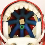 1986-87 Cornell Big Red #99 Game Worn Football Helmet (MEARS LOA)