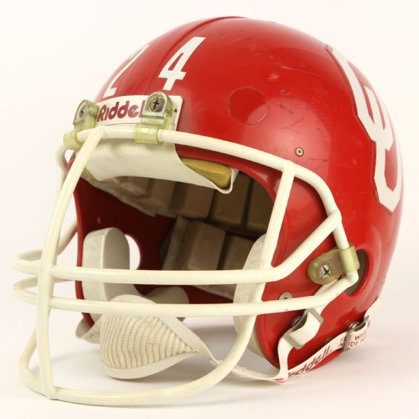 1980s Oklahoma Sooners #24 Practice Worn Football Helmet (MEARS LOA)