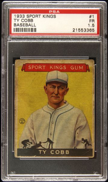 1933 Goudey Sport Kings Ty Cobb Detroit Tigers (PSA P+ 1.5)