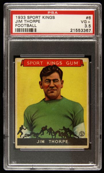 1933 Goudey Sport Kings Jim Thorpe (PSA VG+ 3.5)