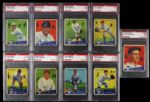 1934 Goudey Set Run 67 of 96 cards (70 Percent Complete) All PSA and SCG Graded - Includes Foxx Dean Grove Appling Terry Lombardi