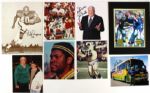 1940s-1980s Signed Football Hall of Fame lot Madden Griese Largent Fouts Jones Sayers - Lot of 27