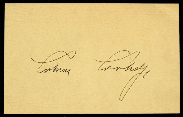 1872-1933 Calvin Coolidge Signed Index Card 30th President of the United States (JSA)