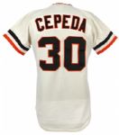1979-82 circa Orlando Cepeda San Francisco Giants Team Issued Home Jersey (MEARS LOA)