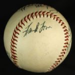 1956 Milwaukee Braves Multi Signed ONL Giles Baseball w/ 7 Signatures Including Warren Spahn, Bill Bruton & More (JSA)