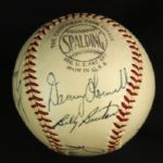 1956 Milwaukee Braves Multi Signed ONL Giles Baseball w/ 7 Signatures Including Warren Spahn, Bill Bruton & More (JSA)