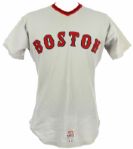 1972 Extremely Important First Year Knit Carlton Fisk Boston Red Sox Game Worn Road Jersey (MEARS A10) Only known/ highest graded rookie example!!!