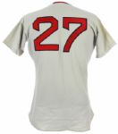 1972 Extremely Important First Year Knit Carlton Fisk Boston Red Sox Game Worn Road Jersey (MEARS A10) Only known/ highest graded rookie example!!!