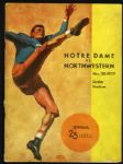 1937 Notre Dame vs. Northwestern Program 